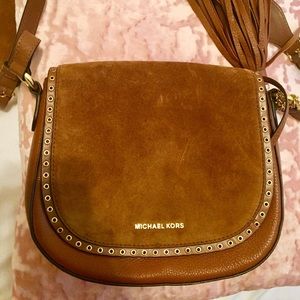 Michael Kors Brooklyn Saddle Crossbody Brick